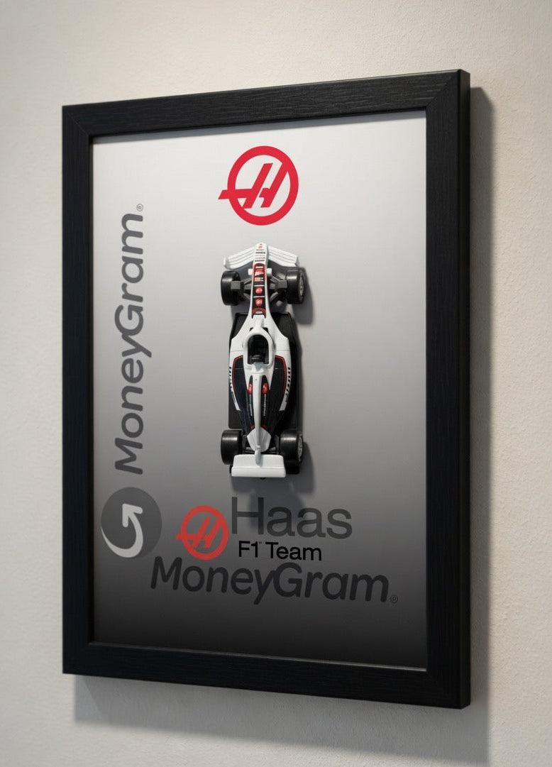 money gram Haas Formula 1 hotwheels frame