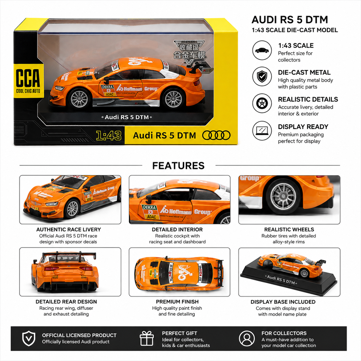 CCA Audi RS 5 DTM Official licensed - 1:43 ready for display