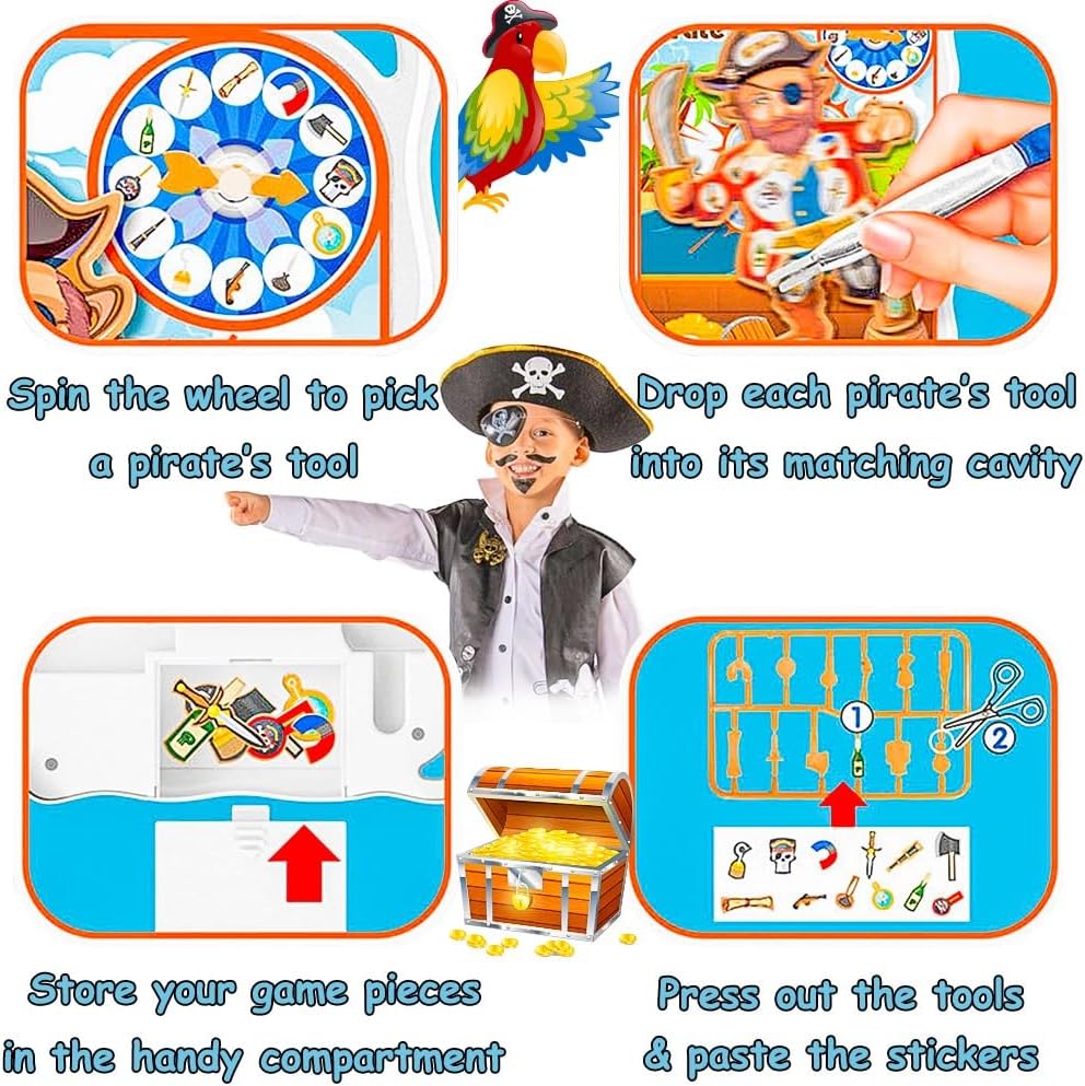 UKR Buzzer Pirate Arcade Tweezers Board Family Game