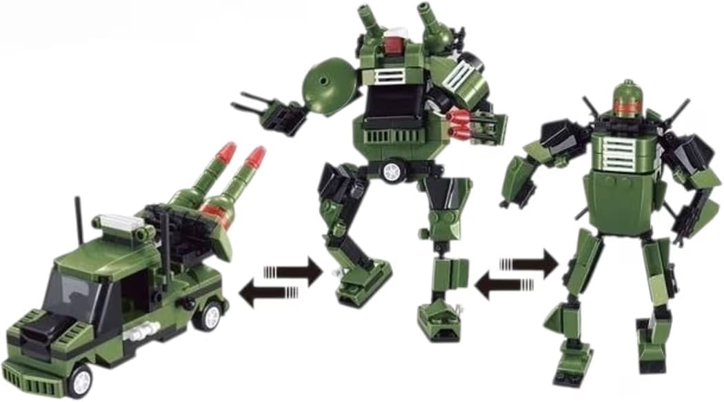 3-in-1 Green Turtle Building Blocks Set