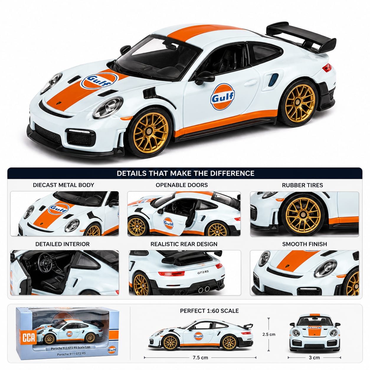 Porsche CCA Car diecast car