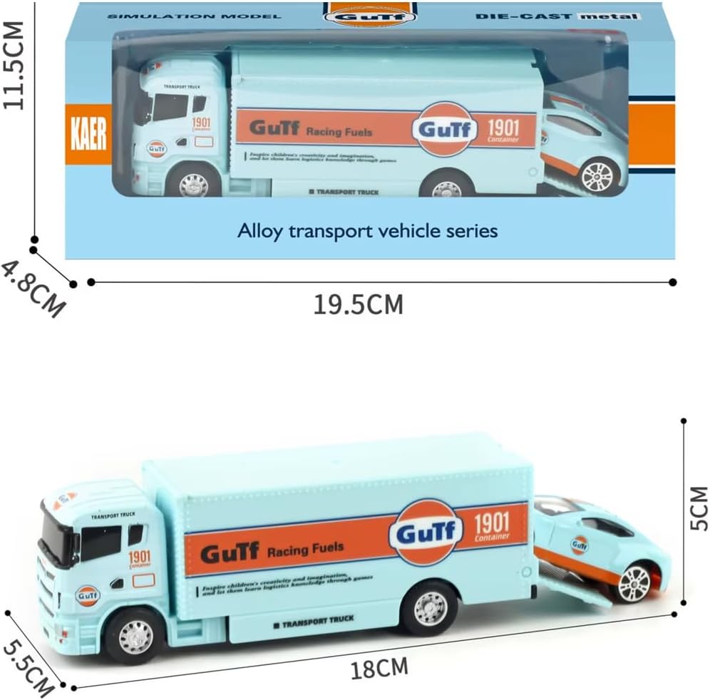 Alloy Oil Engineering Vehicle Toy Joint Series Simulation Container Trailer Transporter Diecast Model Truck Toys