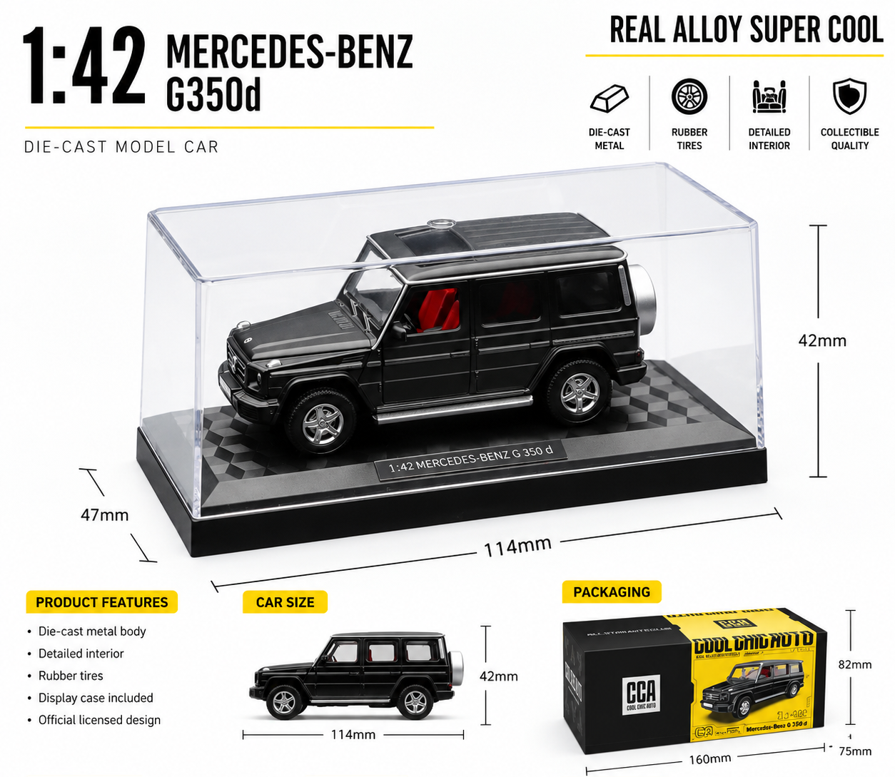 CCA Mercedes-Benz G 350 d Scale 1:39 Comes with premium display box Diecast Car