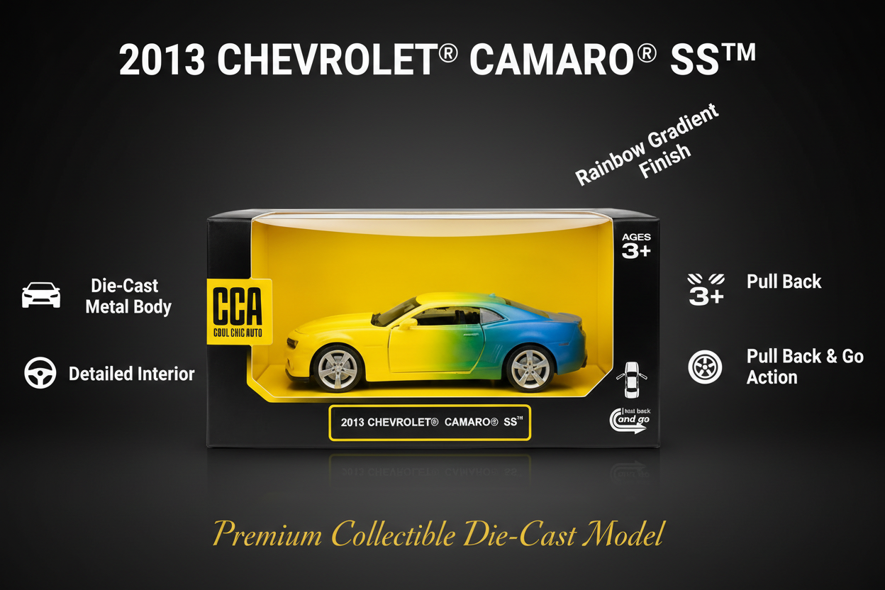 CCA 2013 Chevrolet Camaro SS Scale 1:43 Diecast Car Yellow