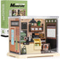 DIY Miniature Coffee Store House Kit, 90 PCS Building sets