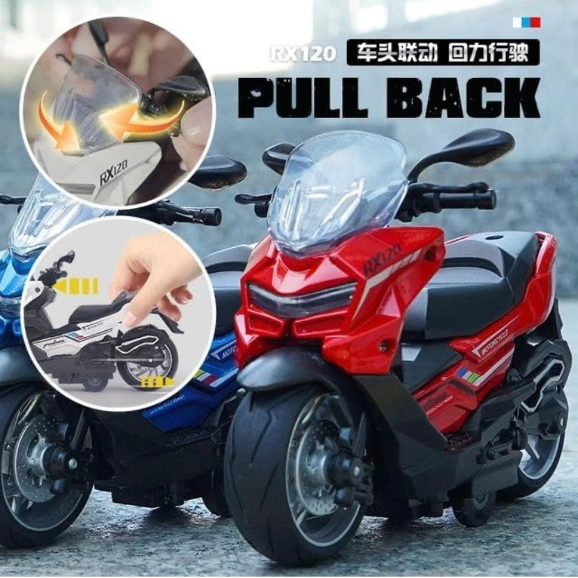 Diecast motorbike scooty 1:14