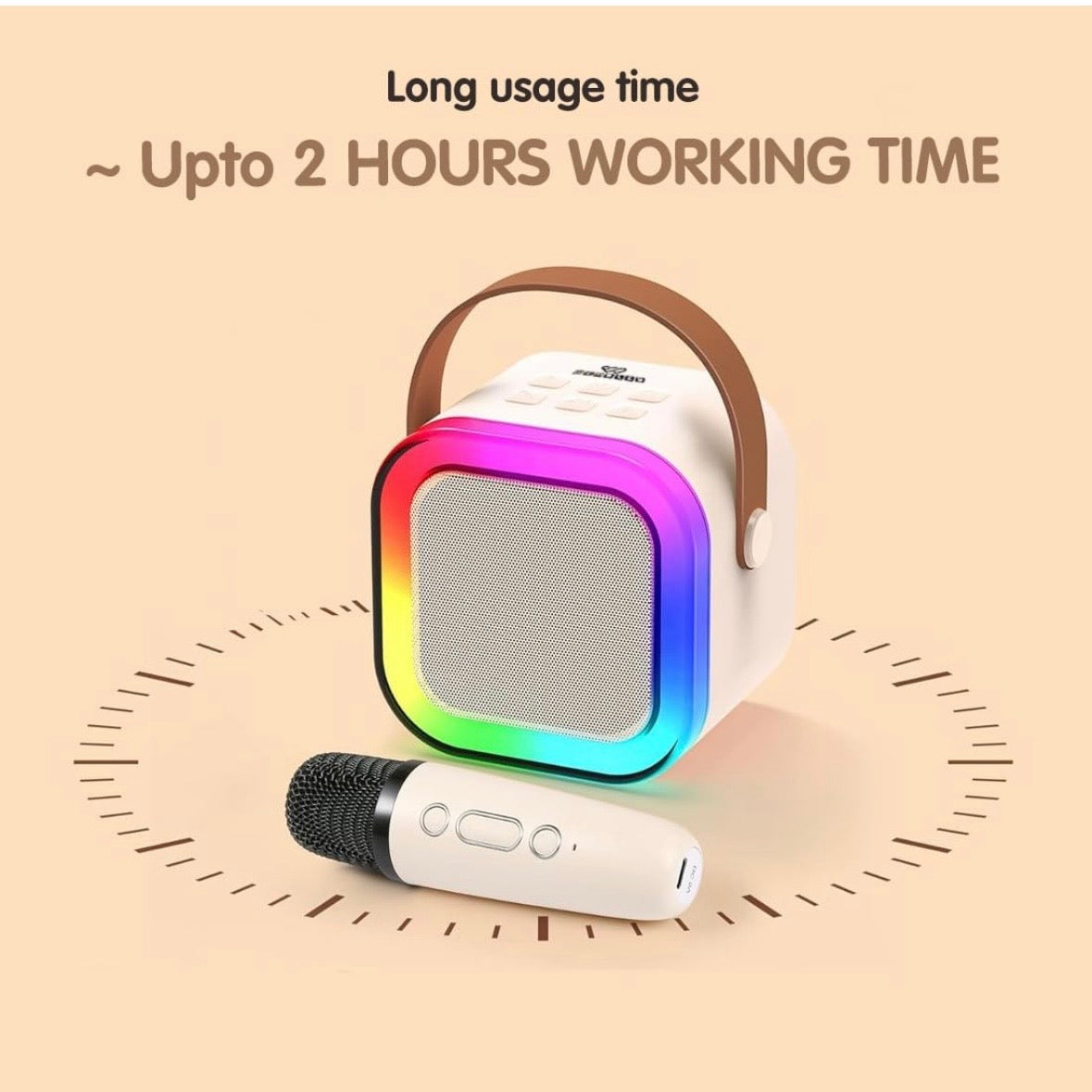 Rechargeable Karaoke Mic with Speaker for Singing