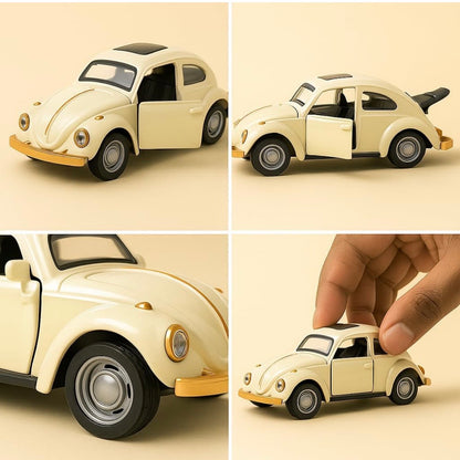 Classic Vintage Beetle-Style Die-Cast Car
