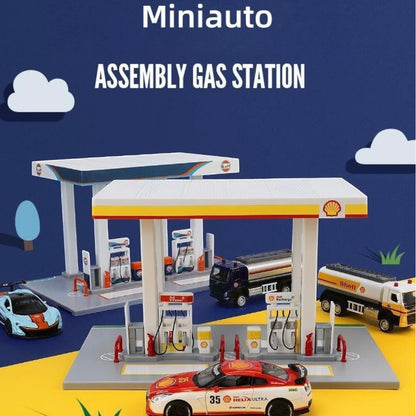 CCA Official Licensed Shell and Gulf Gas Station Assembly Playset