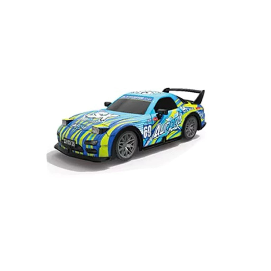 The DRIFT X is a 4WD R/C remote control car
with a 2.4GHz band, 1:22 scale,