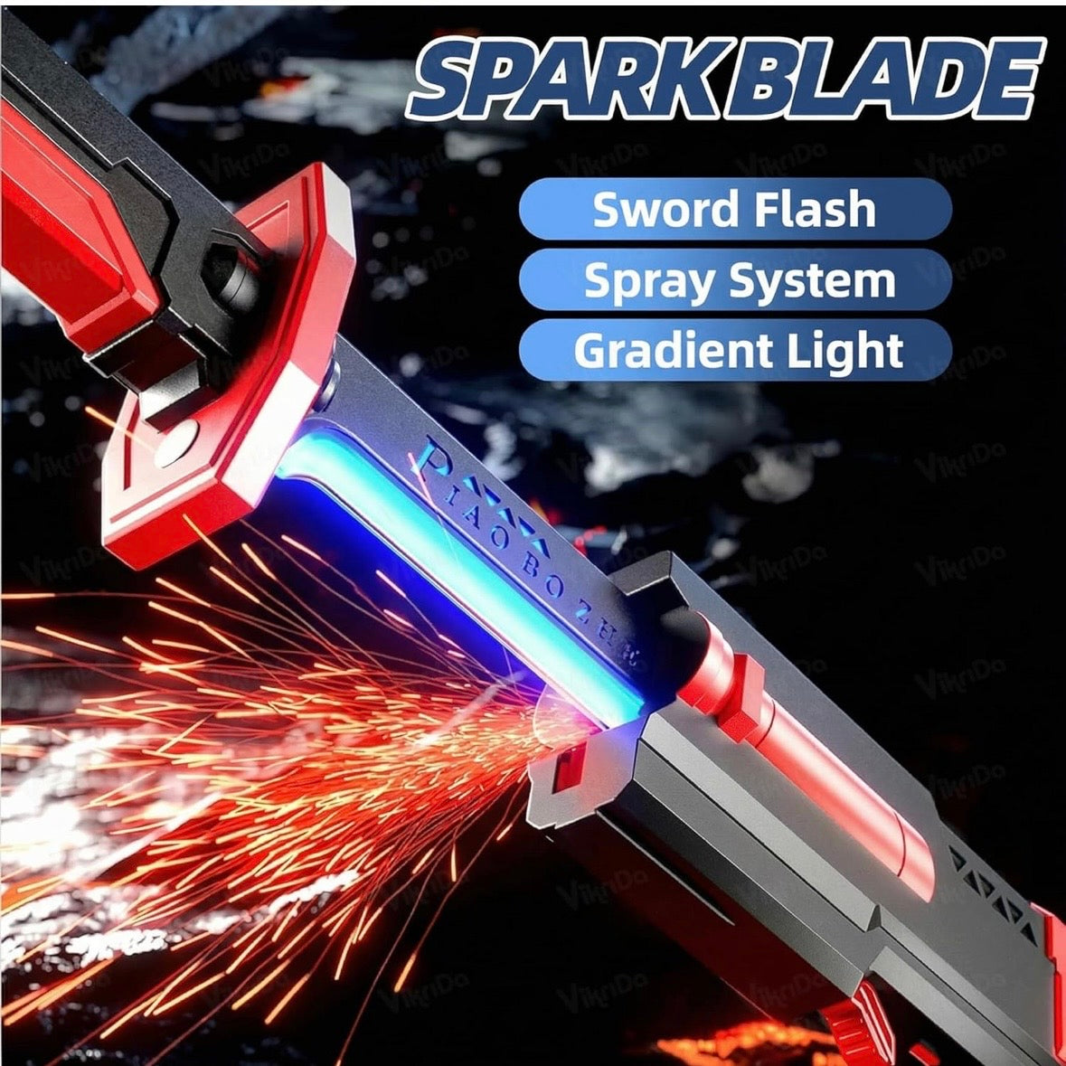 Spark Sword for Kids and Adults, Sparking Sword for Anime Cosplay Red