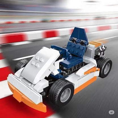 10-in-1 Engineering Vehicles Building Blocks Set 222+ Pieces Creative Construction Toy for Kids