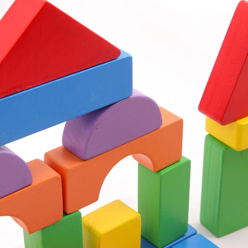 Wooden Shapes Building Blocks - Set of 40 pcs