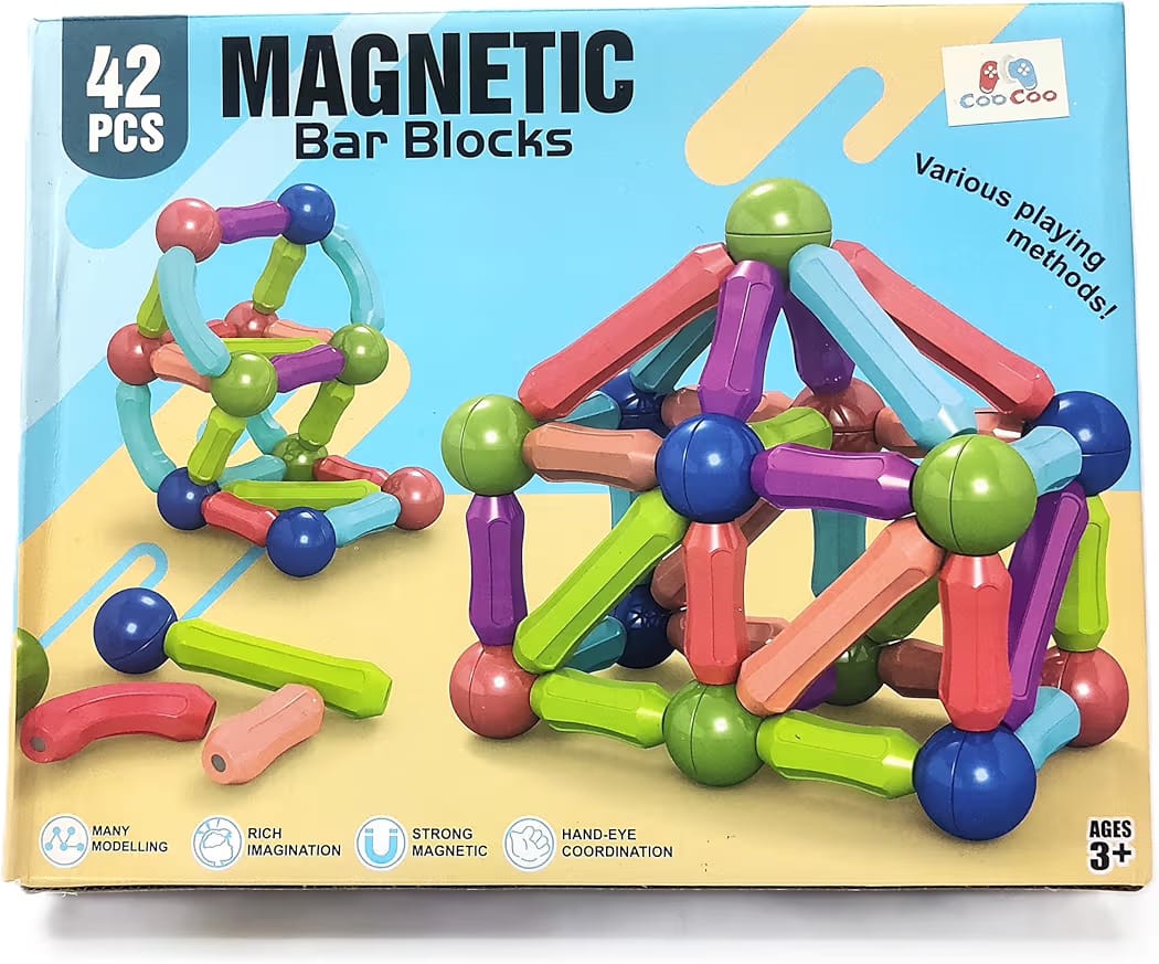 Jumbo Size Magnetic Sticks Building Blocks for Kids Magnetic Toys 42 pcs