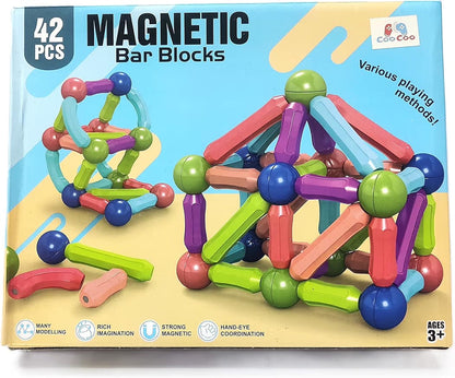 Jumbo Size Magnetic Sticks Building Blocks for Kids Magnetic Toys 42 pcs