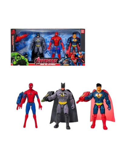 Action figure Pack of 3 Superhero Collectibles