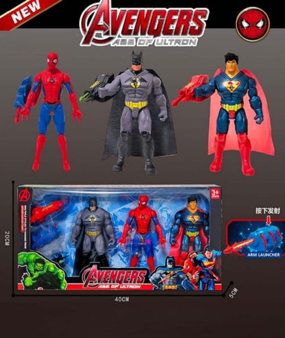 Action figure Pack of 3 Superhero Collectibles