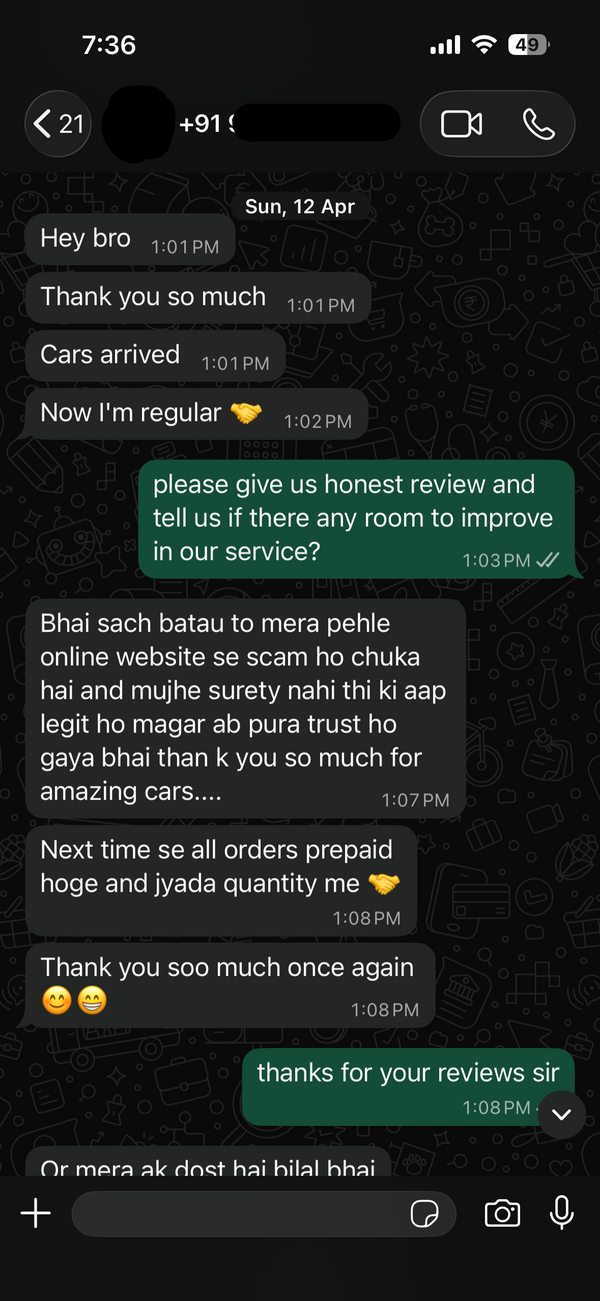Swet Patel WhatsApp review