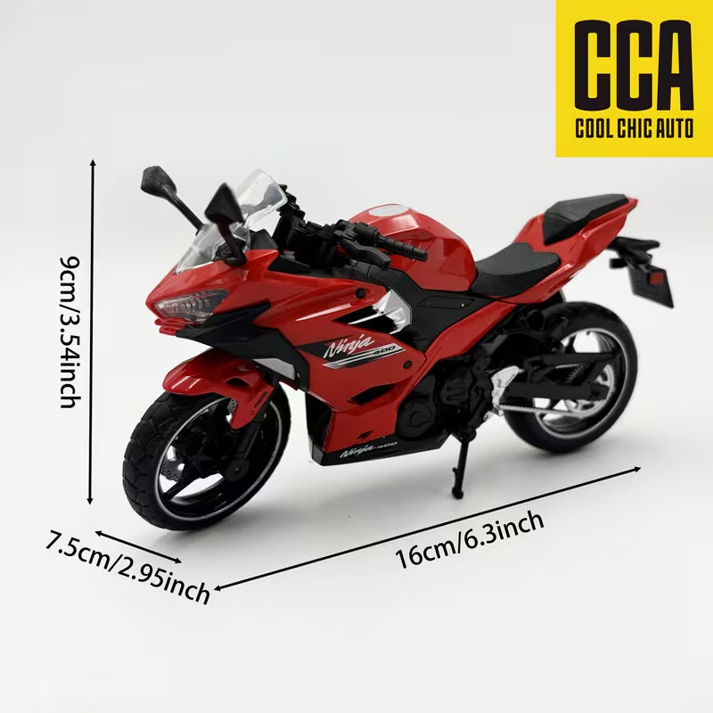 CCA 1:12 Kawasaki Ninja 400 diecast metal bike
