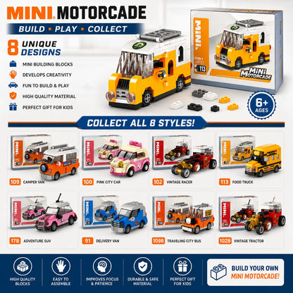 Motorcade Car Blocks series Kids Mini Car Blocks - Blue Car