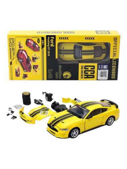 MSZ – Ford Mustang GT DIY | Die-Cast  Ultimate  Cars 1:42 scale model Yellow