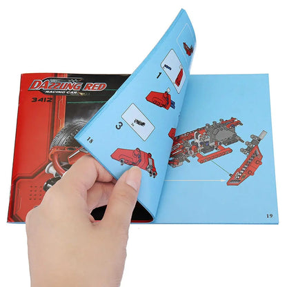 Tech Bricks Dazzling Red Racing Car, 158+ Pieces, Pull Back Block Car