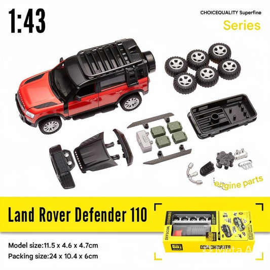 Land Rover Defender 110 Diecast Model Car 1:43 - 2 in 1 Tuning Set Red