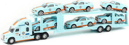 Diecast Truck Toy Car Model Removable Transport Container Lorry Vehicle with Light Pull Back Toy Boys
