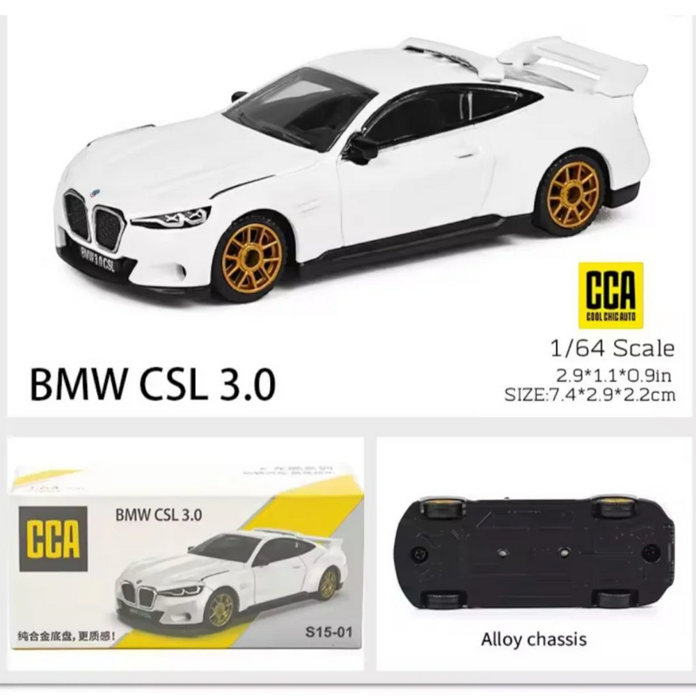 CCA BMW 3.0 CSL 1:64 scale white