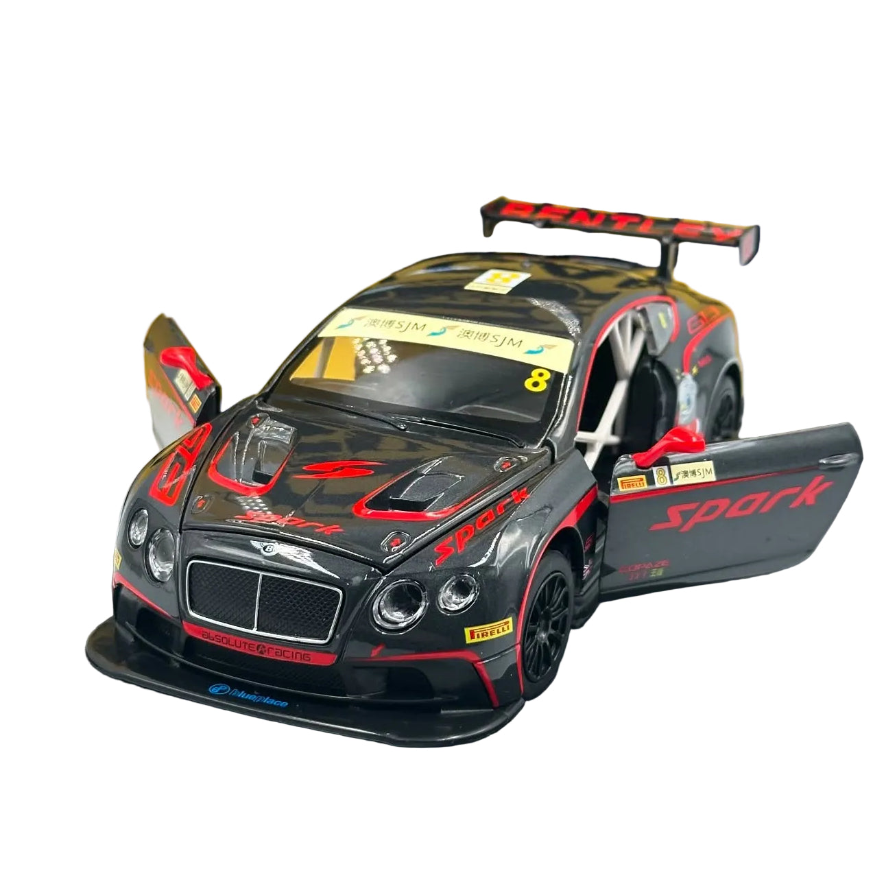 CCA Official Licensed Bentley Continental GT3 1:32 Scale model Diecast car Black