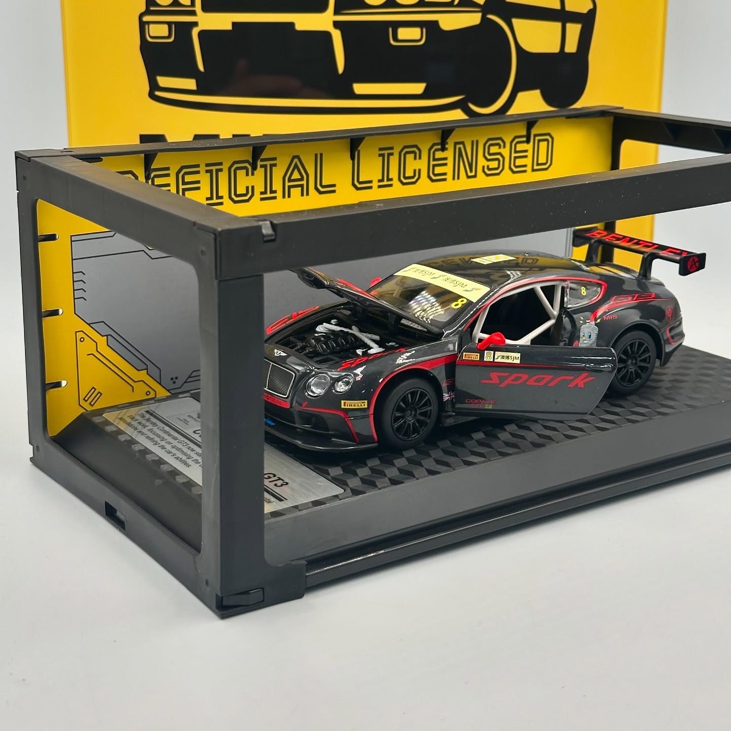 CCA Official Licensed Bentley Continental GT3 1:32 Scale model Diecast car Black