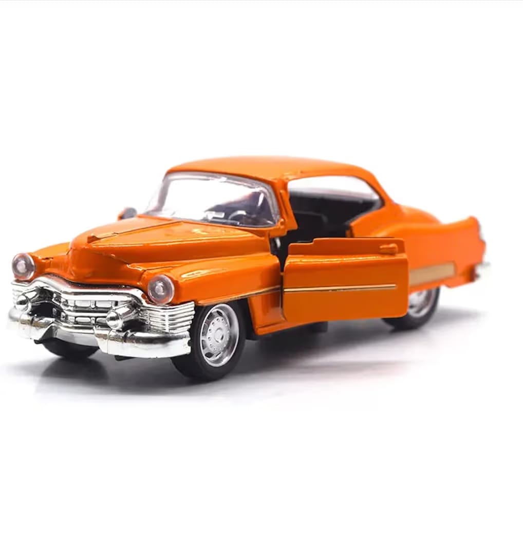1:32 Scale Pullback Realistic Classic Vintage Metal DieCast Car Toys for Kids/Adults Orange