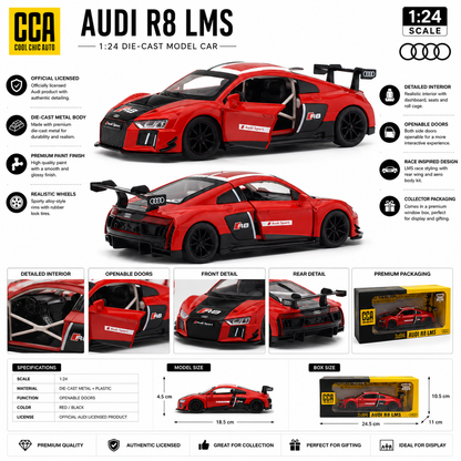 CCA official Audi R8 LMS 1:24 scale model