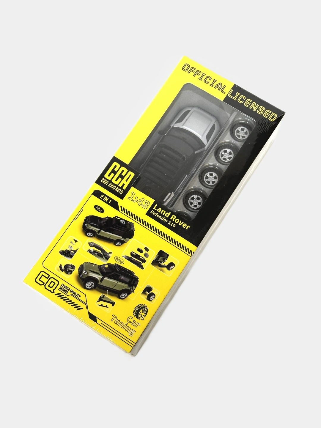 Land Rover Defender 110 Diecast Model Car 1:43 - 2 in 1 Tuning Set Grey