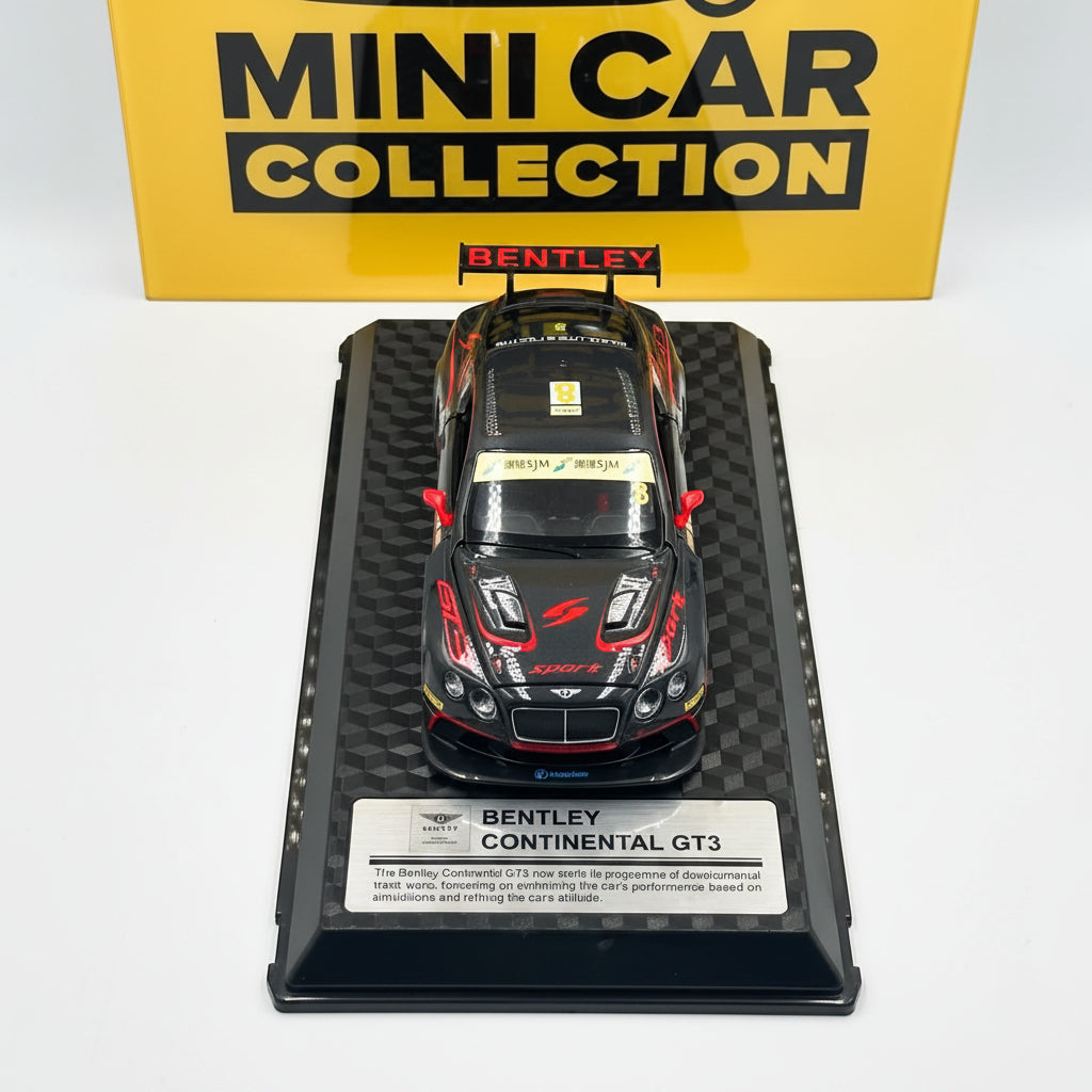 CCA Official Licensed Bentley Continental GT3 1:32 Scale model Diecast car Black