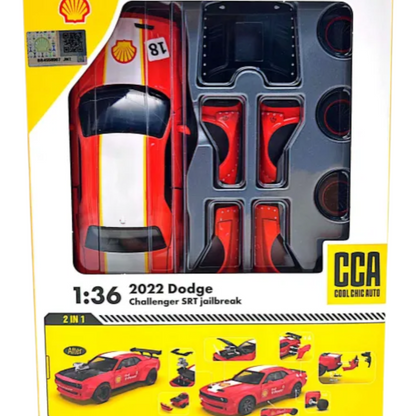 CCA Shell Theme  2022 Dodge Challenger SRT Jailbreak 2 in 1 Car Tuning Set 1:36 Scale