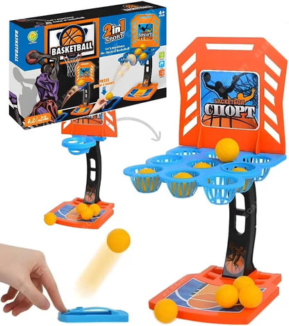 2-in-1 Tabletop Basketball Shooting Game for Kids