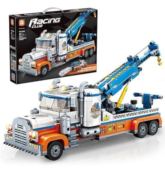 City Construction Truck Building Block Set, Road Rescue Vehicle