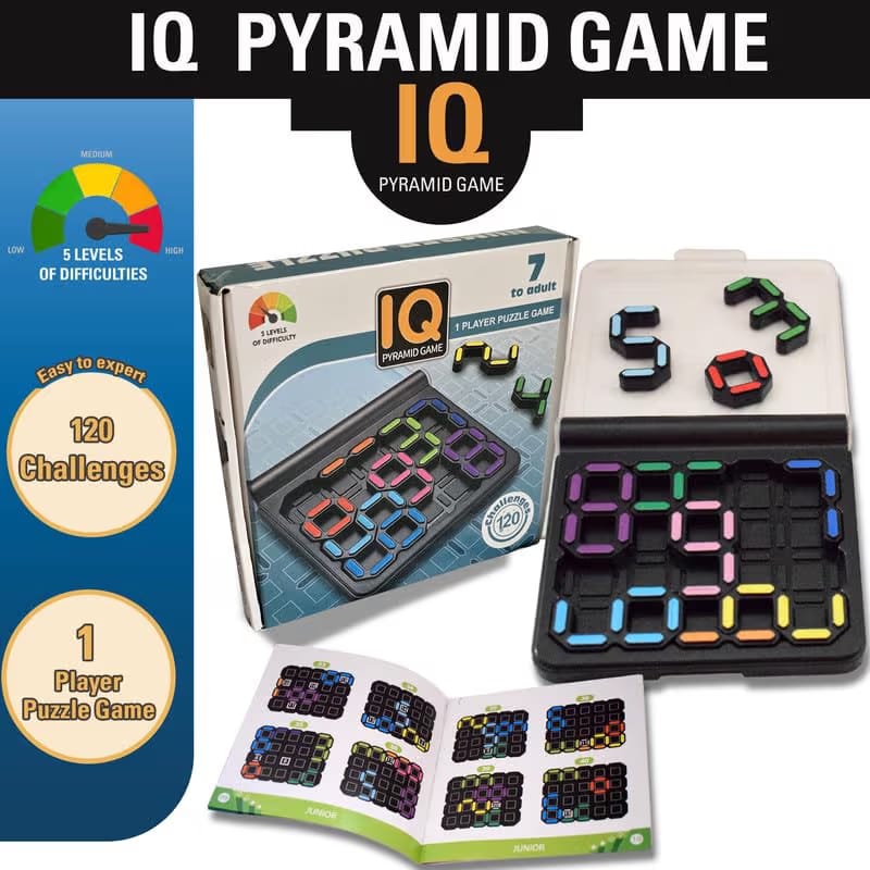 Logic Game with 120 Number Challenges, Math & Puzzle Brain Teaser for Kids & Adults,