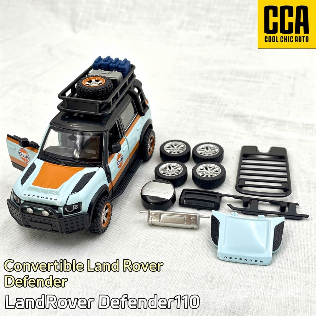 Gulf Land Rover Defender 110 Diecast Model Car 1:43 - 2 in 1 Tuning Set
