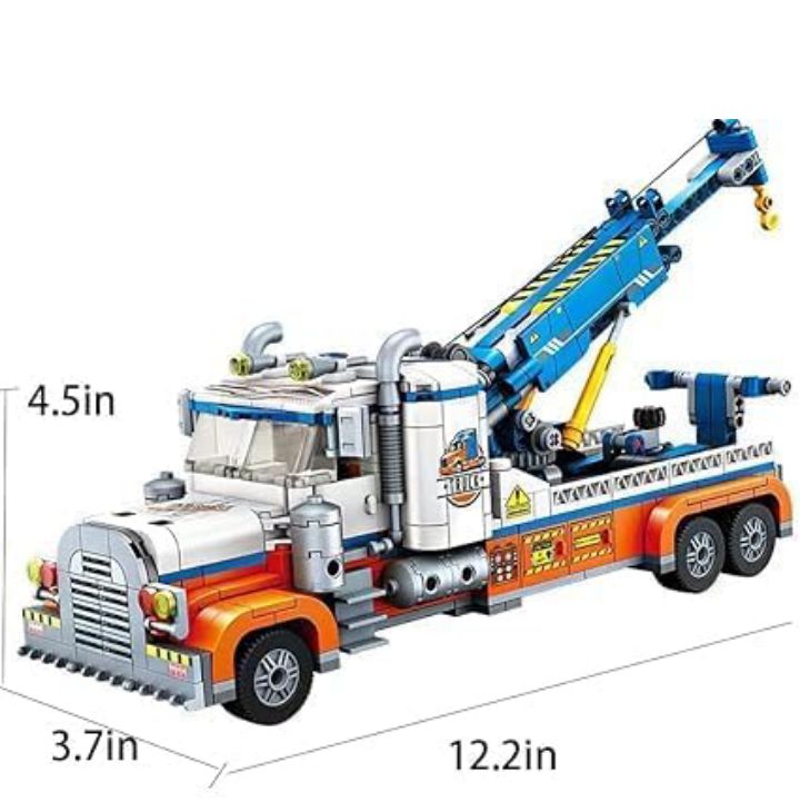 City Construction Truck Building Block Set, Road Rescue Vehicle