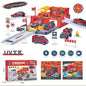 Fire Station Garage Playset – Real Scene Simulation with Alloy Fire Trucks