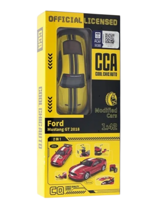 MSZ – Ford Mustang GT DIY | Die-Cast  Ultimate  Cars 1:42 scale model Yellow