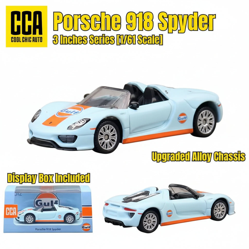 CCA Porsche 918 Spyder Scale 1:61 with acrylic box