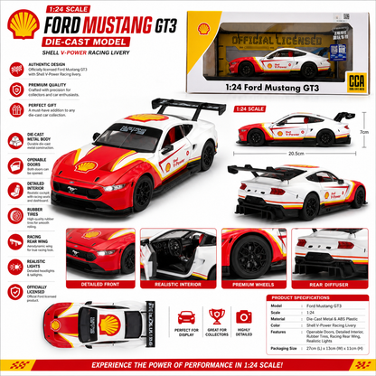CCA official Ford Mustang GT3 1:24 scale model