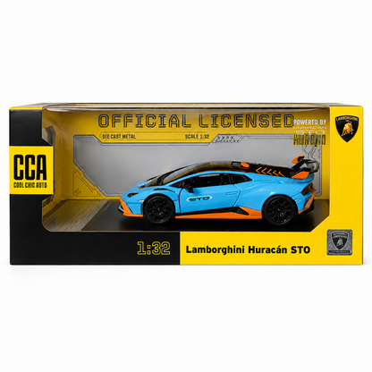 CCA Official Licensed Lamborghini Huracàn STO 1:32 Scale model Diecast car Blue