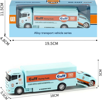 Alloy Oil Engineering Vehicle Toy Joint Series Simulation Container Trailer Transporter Diecast Model Truck Toys