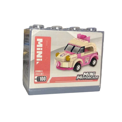 Motorcade Car Blocks series Kids Mini Car Blocks- Pink Bow Car