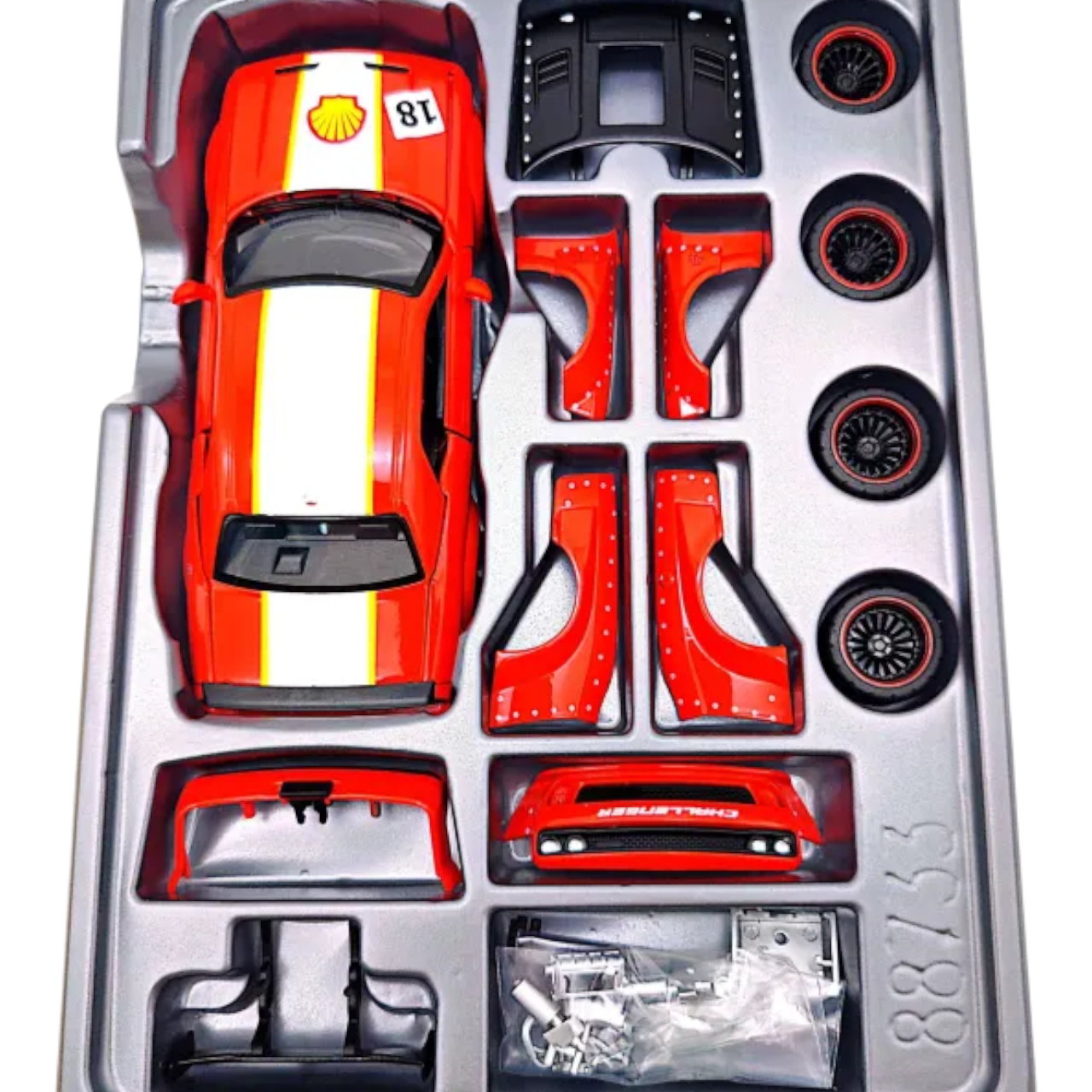 CCA Shell Theme  2022 Dodge Challenger SRT Jailbreak 2 in 1 Car Tuning Set 1:36 Scale