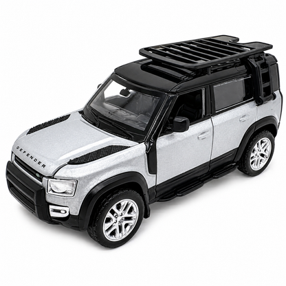Land Rover Defender 110 Diecast Model Car 1:43 - 2 in 1 Tuning Set Grey